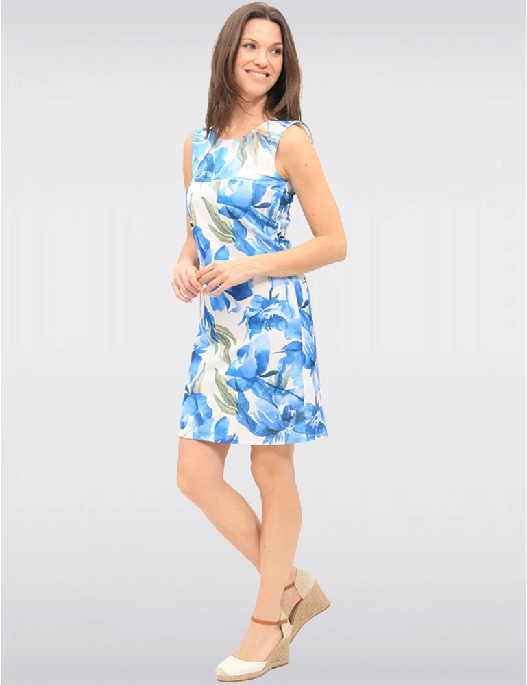 Robe Imprimé Floral Bleu par Vamp