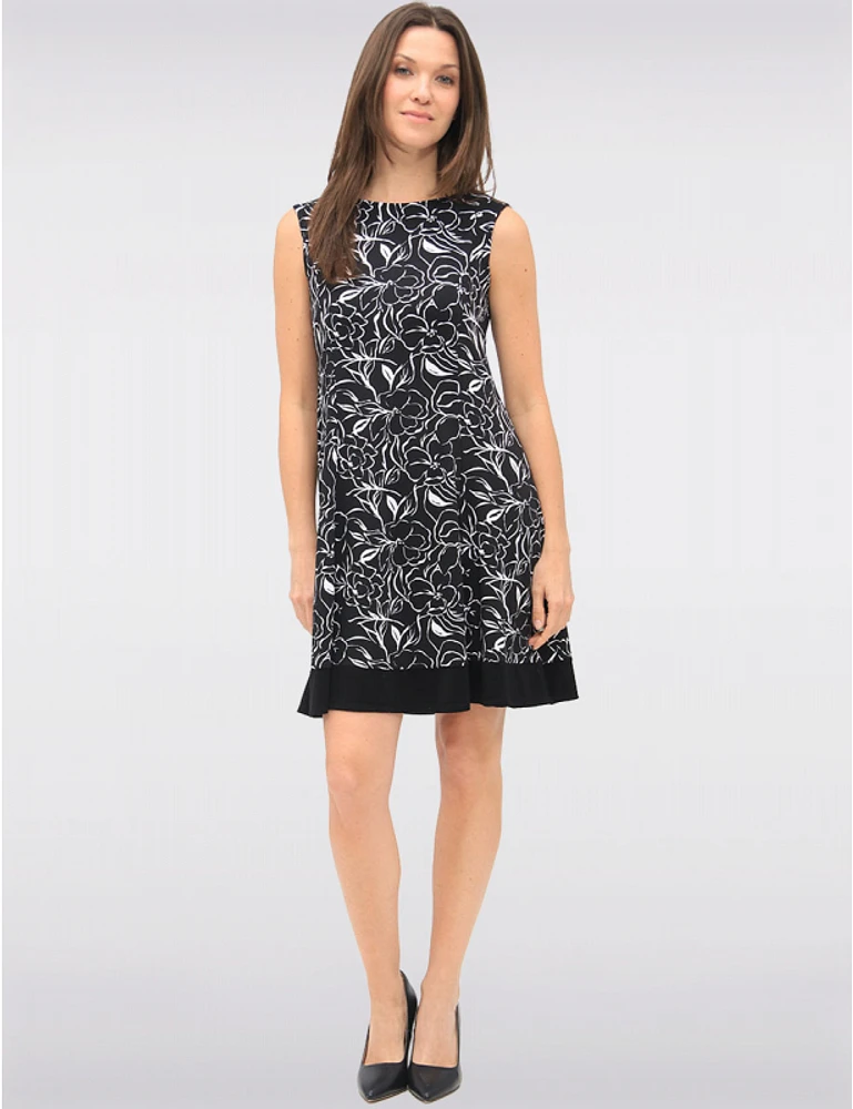 Robe A-Line Florale Abstraite par Vamp