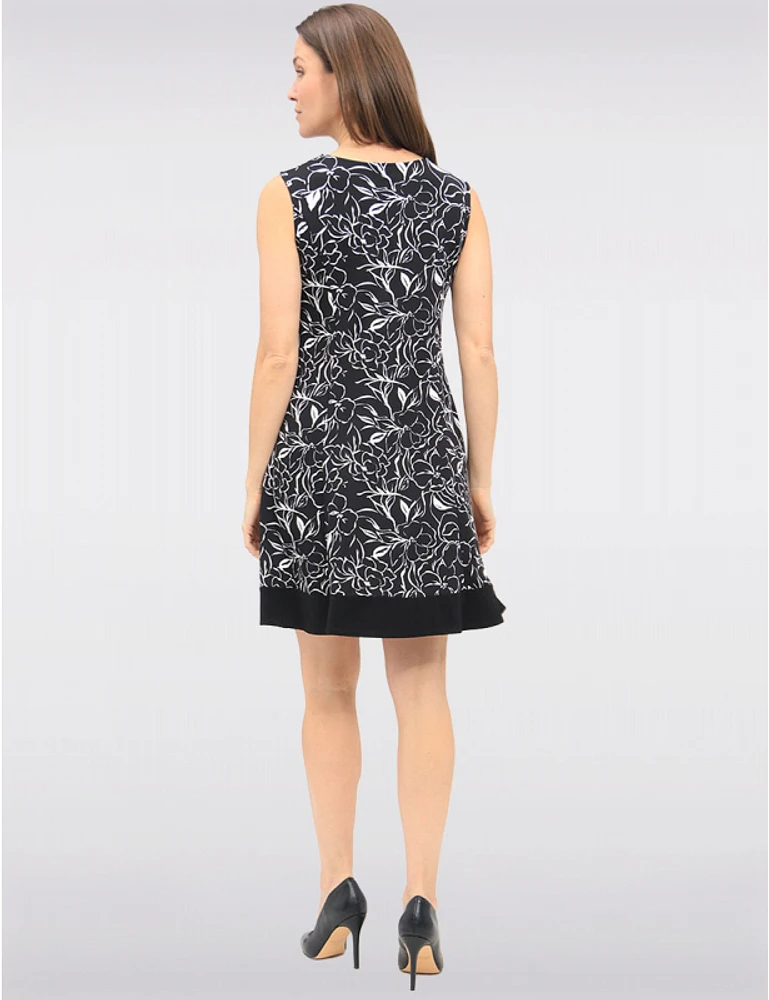 Robe A-Line Florale Abstraite par Vamp