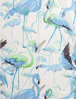 Manteaux | La maison du manteau au Québec Charmant Foulard Oblong Imprimé Flamant Rose Exotique avec Franges