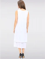Manteaux | La maison du manteau au Québec Robe Sans Manches à Ourlet Asymétrique Imprimé Cœurs & Léopard par Fun Sport