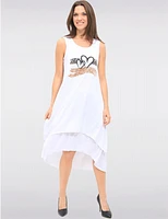 Manteaux | La maison du manteau au Québec Robe Sans Manches à Ourlet Asymétrique Imprimé Cœurs & Léopard par Fun Sport