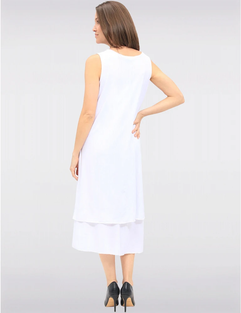 Manteaux | La maison du manteau au Québec Robe Sans Manches à Ourlet Asymétrique Imprimé Cœurs & Léopard par Fun Sport