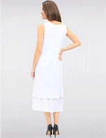 Manteaux | La maison du manteau au Québec Robe Sans Manches à Ourlet Asymétrique Imprimé Cœurs & Léopard par Fun Sport