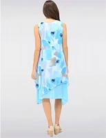 Manteaux | La maison du manteau au Québec Robe Sans Manches Fluide à 2-Niveaux & Imprimé Aquarelle Abstrait par Fun Sport