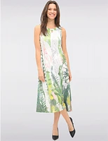 Robe Midi Tropicale Sans Manches par Cativa