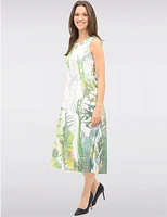 Robe Midi Tropicale Sans Manches par Cativa
