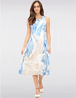 Robe Midi Imprimée Sans Manches par Cativa