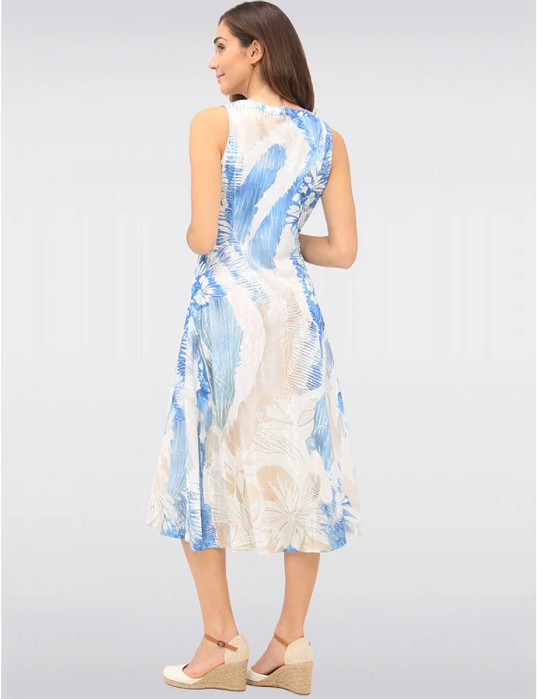 Robe Midi Imprimée Sans Manches par Cativa