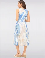 Robe Midi Imprimée Sans Manches par Cativa