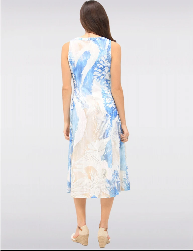 Robe Midi Imprimée Sans Manches par Cativa