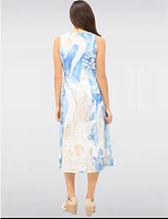 Robe Midi Imprimée Sans Manches par Cativa