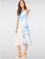 Robe Midi Imprimée Sans Manches par Cativa