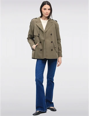 Trench Court Double-Boutonnage Ellen Tracy