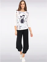 Haut Imprimé Chat Slim Fit par Ness