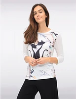 Haut Imprimé Chat Slim Fit par Ness