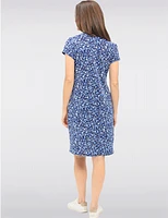 Manteaux | La maison du manteau au Québec Robe Évasée Fluide à Imprimé Floral Manches Courtes et Tissu Extensible par GWV