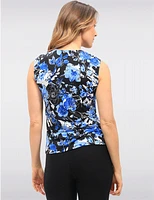 Manteaux | La maison du manteau au Québec Haut Floral Sans Manches Extensible À Col V Avec Épaules Élastiques Par GWV