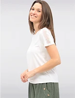 Haut Manches Courtes Crochet par Moffi