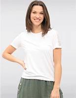 Haut Manches Courtes Crochet par Moffi