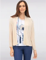Manteaux | La maison du manteau au Québec Cardigan Léger et Transparent à Manches Longues Devant Drapé Ouvert par GWV