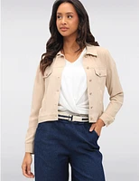 Manteaux | La maison du manteau au Québec Veste Classique Légère à Boutons Col Chemise et Poches Fonctionnelles par Ninety