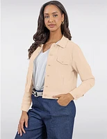 Manteaux | La maison du manteau au Québec Veste Classique Légère à Boutons Col Chemise et Poches Fonctionnelles par Ninety