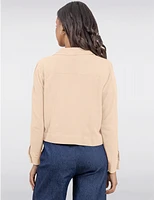 Manteaux | La maison du manteau au Québec Veste Classique Légère à Boutons Col Chemise et Poches Fonctionnelles par Ninety