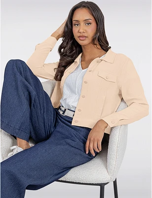 Manteaux | La maison du manteau au Québec Veste Classique Légère à Boutons Col Chemise et Poches Fonctionnelles par Ninety