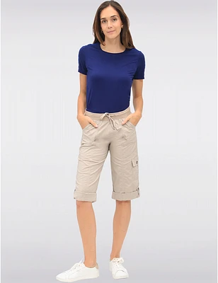 Manteaux | La maison du manteau au Québec Suzanne Cargo Capris Avec Bouton pour Longueur Ajustable par Dash Clothing