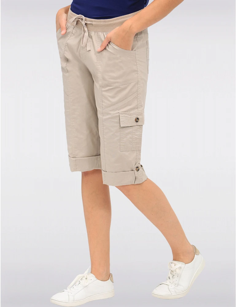 Manteaux | La maison du manteau au Québec Suzanne Cargo Capris Avec Bouton pour Longueur Ajustable par Dash Clothing