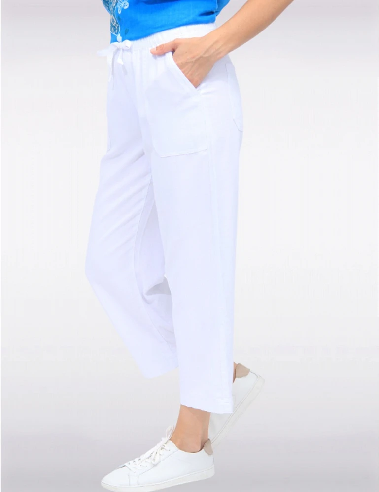 Manteaux | La maison du manteau au Québec Capris À Jambes Larges Avec Poches en Coton Mélangé Taille Ajustable by Dash