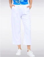 Manteaux | La maison du manteau au Québec Capris À Jambes Larges Avec Poches en Coton Mélangé Taille Ajustable by Dash