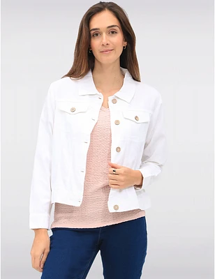 Manteaux | La maison du manteau au Québec Veste Courte Boutonnée en Mélange De Lin Avec Poches & Col Chemise Par Dash