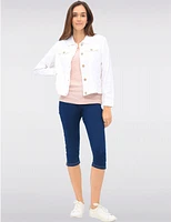 Manteaux | La maison du manteau au Québec Veste Courte Boutonnée en Mélange De Lin Avec Poches & Col Chemise Par Dash