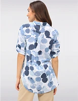 Manteaux | La maison du manteau au Québec Chemise Imprimé Boutonnée en Tissu Texturé Léger Manches 3/4 Par Dash Clothing