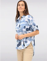 Manteaux | La maison du manteau au Québec Chemise Imprimé Boutonnée en Tissu Texturé Léger Manches 3/4 Par Dash Clothing