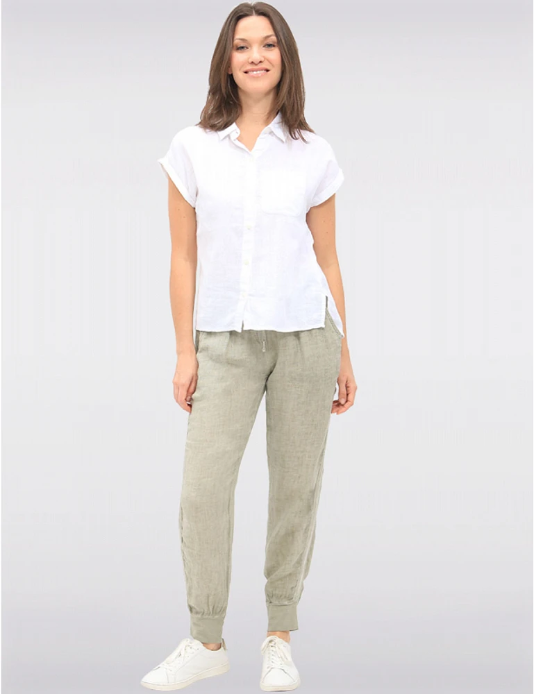 Manteaux | La maison du manteau au Québec Blouse Boutonnée en Coton avec Manches à Revers et Poche Poitrine par Dash