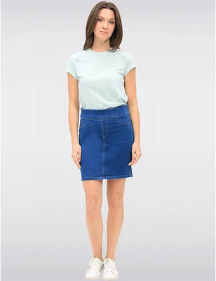 Manteaux | La maison du manteau au Québec Jupe en Jean Bleu Polyvalente Droite avec Short Intégré et Poches par Erik