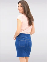 Manteaux | La maison du manteau au Québec Jupe en Jean Bleu Polyvalente Droite avec Short Intégré et Poches par Erik