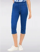 Manteaux | La maison du manteau au Québec Capri en Denim Extensible À Enfiler Avec Poches & Fentes Latérales Par Erika