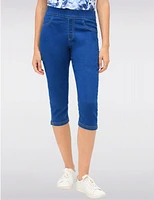 Manteaux | La maison du manteau au Québec Capri en Denim Extensible À Enfiler Avec Poches & Fentes Latérales Par Erika