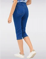 Manteaux | La maison du manteau au Québec Capri en Denim Extensible À Enfiler Avec Poches & Fentes Latérales Par Erika