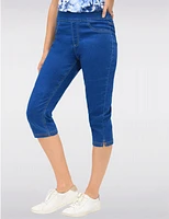 Manteaux | La maison du manteau au Québec Capri en Denim Extensible À Enfiler Avec Poches & Fentes Latérales Par Erika