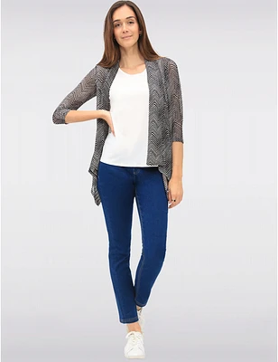 Manteaux | La maison du manteau au Québec Pantalon Denim Foncé Étroit en Coton Extensible à Enfiler avec Poches par Erika
