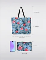 Manteaux Manteaux | La maison du manteau au Québec Sac Tote Bleu Imprimé Réutilisable et Pliable - Léger, Recyclé et Compact
