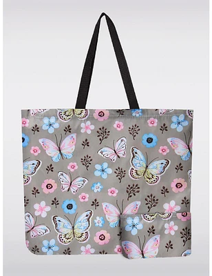 Manteaux Manteaux | La maison du manteau au Québec Sac Tote Léger Réutilisable et Pliable en Beige Imprimé Papillons