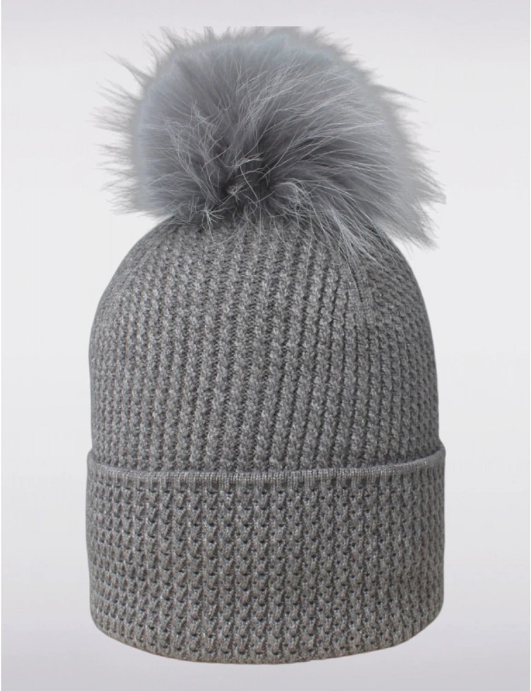 Manteaux Manteaux | La maison du manteau au Québec Chaleur et Style - Tuque En Maille Avec Pompon Amovible En Fourrure Véritable