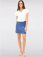 Manteaux | La maison du manteau au Québec Jupe-short Extensible Chic À Taille Mi-haute Et Coupe Droite Par Amani Couture