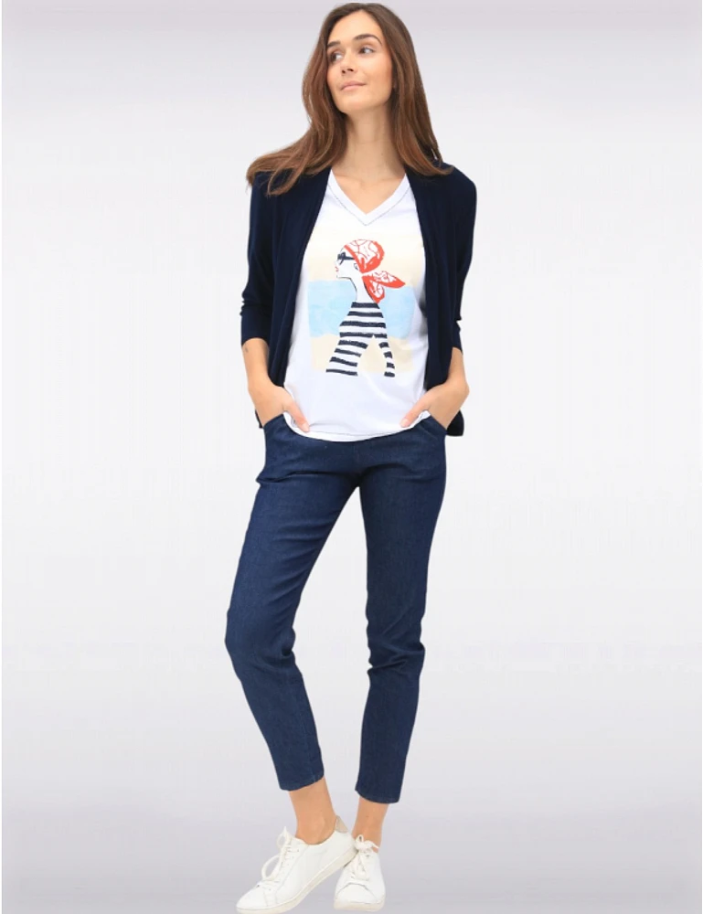 Cardigan Drapé Manches 3/4 par Amani Couture